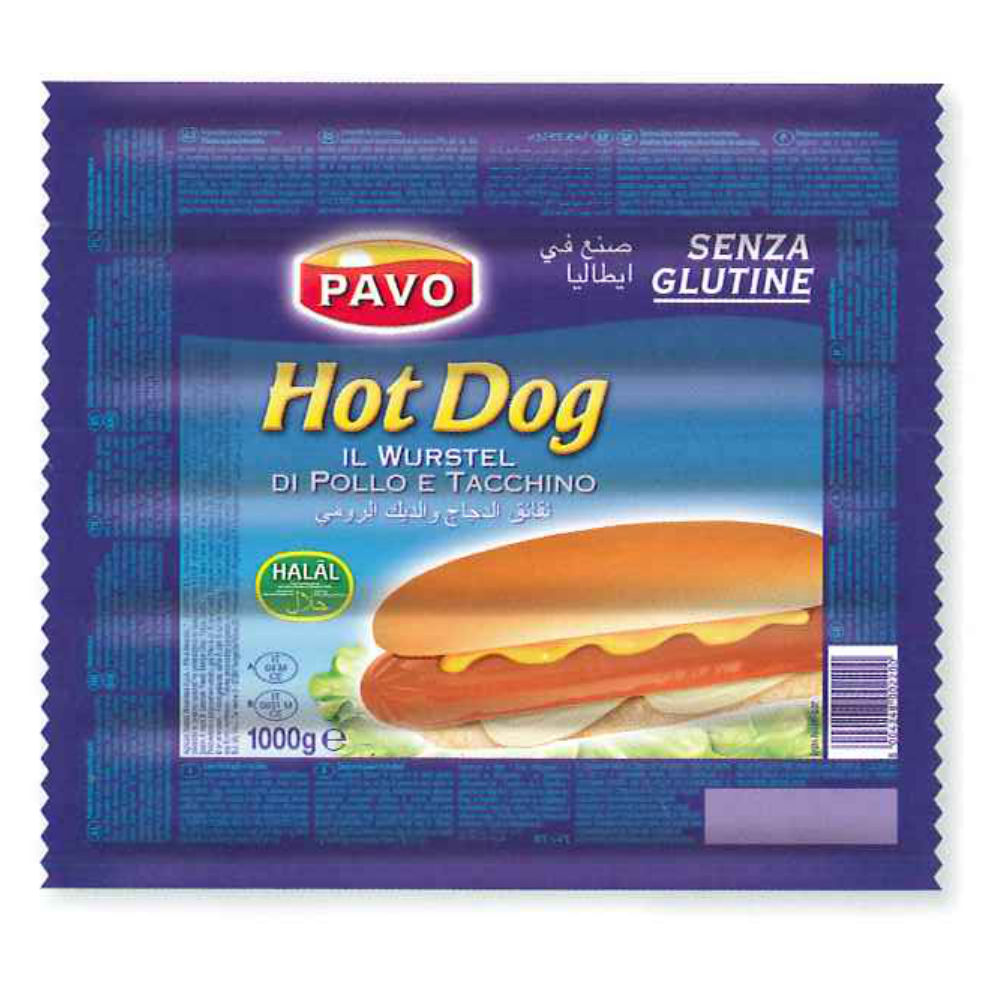Pavo hot dog sosis 1000GR