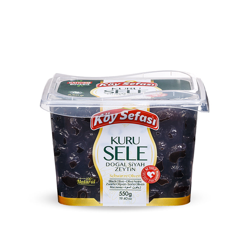 Koy Sefasi siyah kuru sele zeytin 550GR kase
