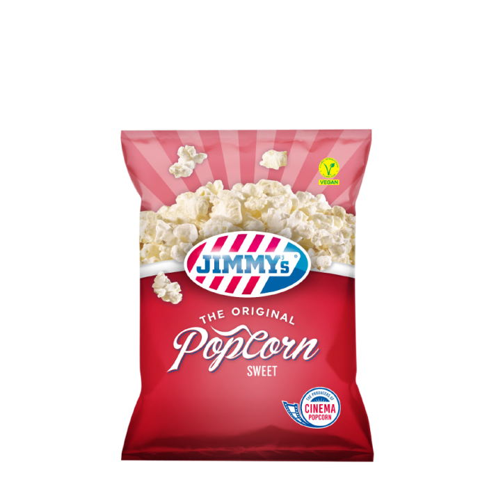 Jimmy's popcorn zoet popped vegan 100GR