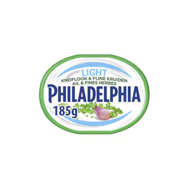 Philadelphia Light Knoflook & fijne kruiden 185GR
