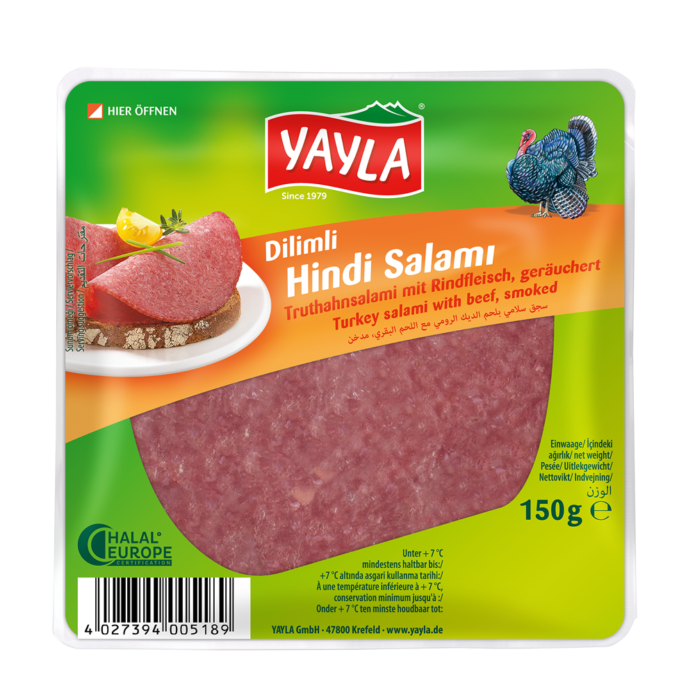 Yayla dilim hindi salami 150GR