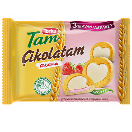 Torku Tam Chocolade Biscuit Met Aardbei 249GR