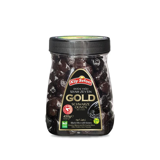 Koy Sefasi Zwarte Olijven Natuurlijk In Olie Sele Gold 450GR