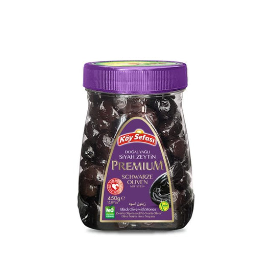 Koy Sefasi Zwarte Olijven Natuurlijk In Olie Sele Premium 450GR