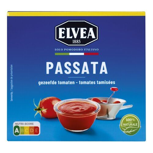 Elvea passata gezeefde tomaat 500GR