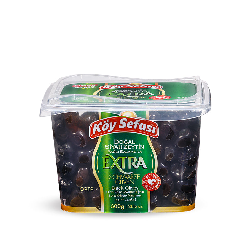 Koy Sefasi siyah y.sele zeytin extra 600GR kase