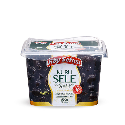 Koy Sefasi siyah kuru sele zeytin 550GR kase